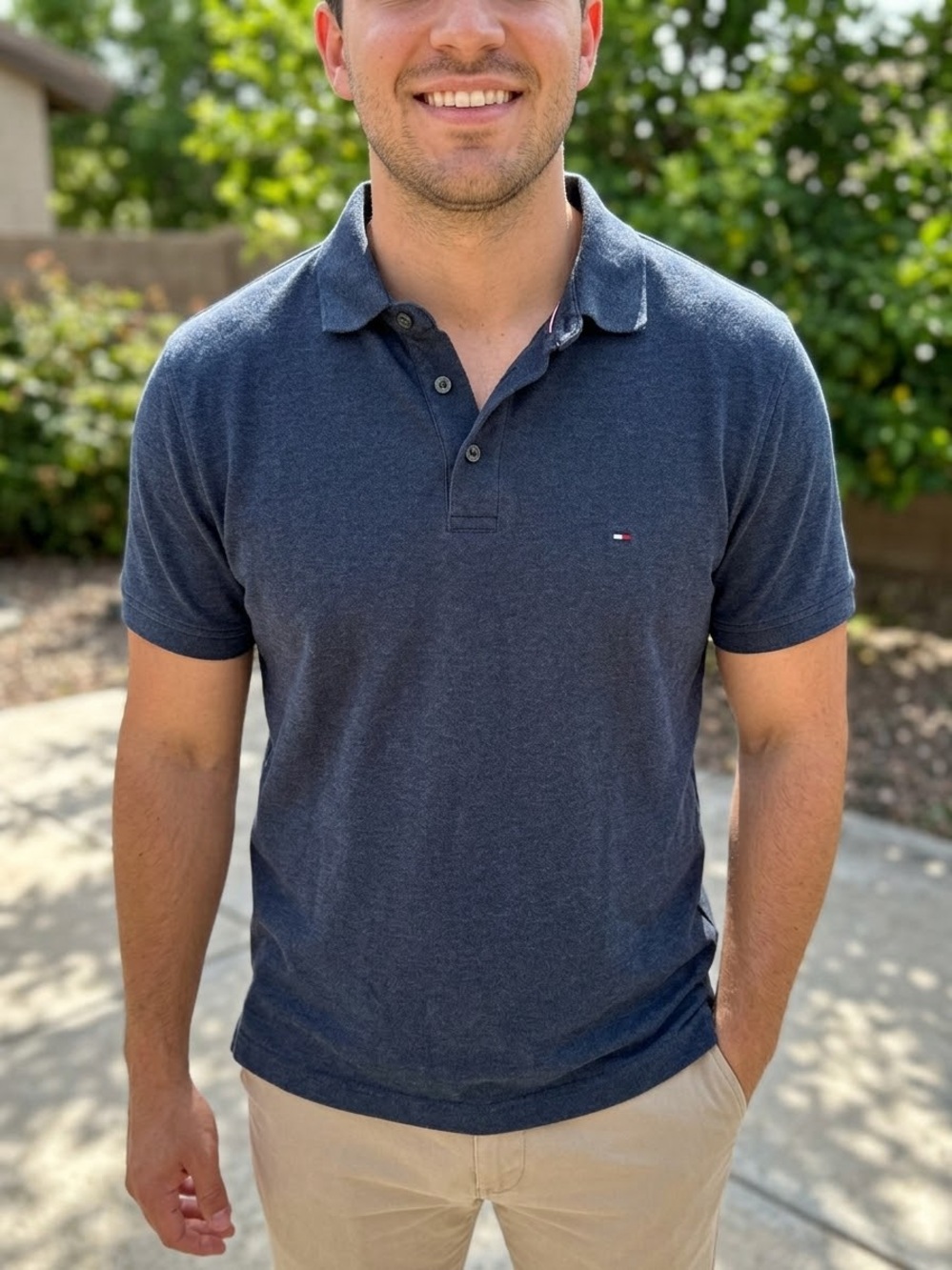 Tommy Hilfiger Men's Dark Blue Heather Polo